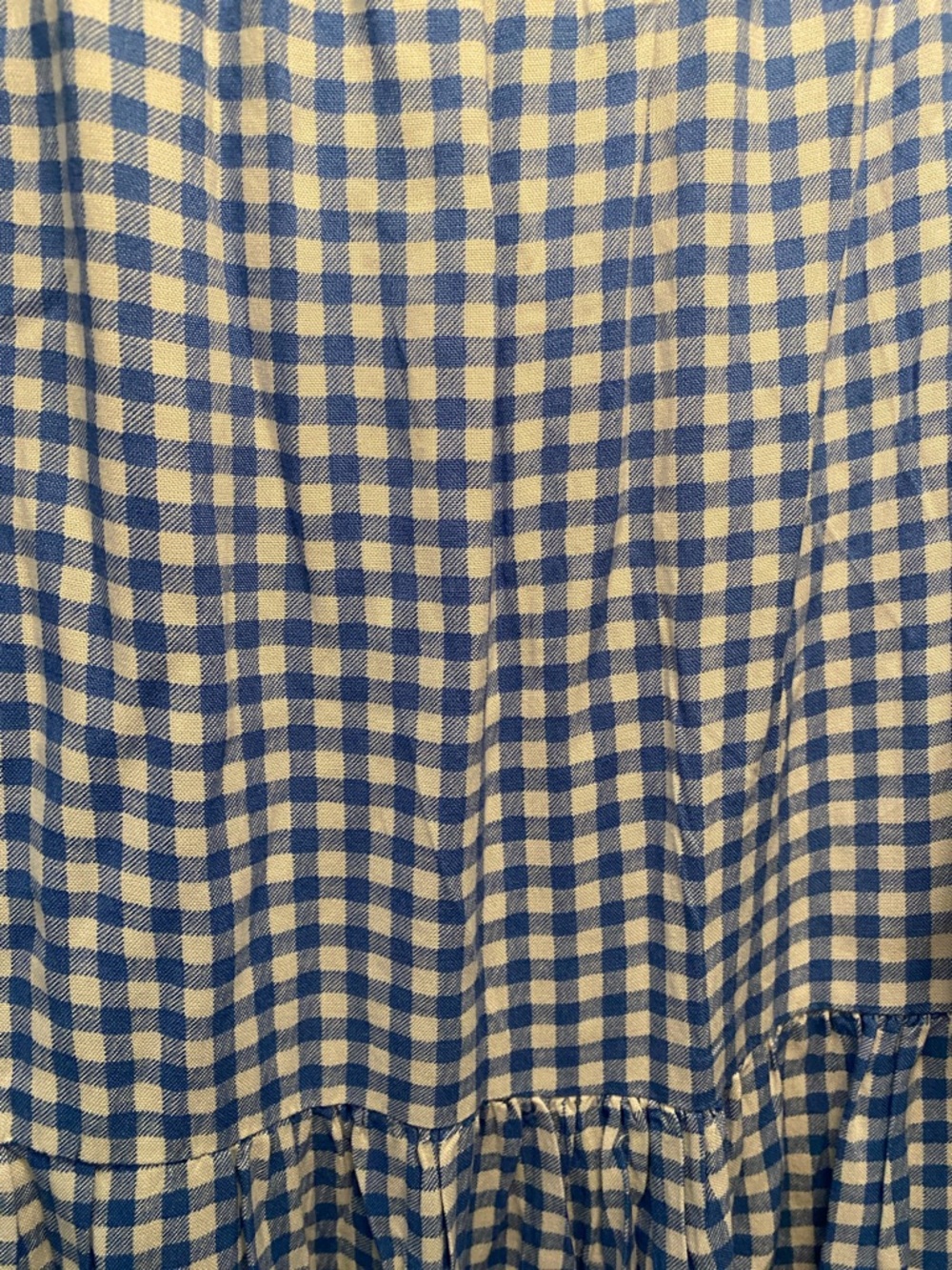SO Blue Gingham Tiered Maxi Skirt - Picture 2 of 4